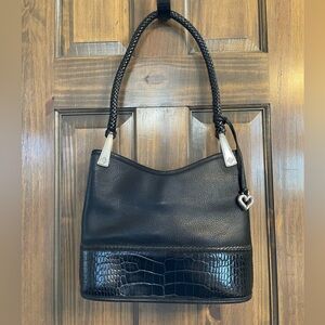 Vintage Brighton Black Leather Gina Handbag.